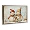 Stupell Industries Snowman Family Of Three Floating Frame, design by Petal Prints Design